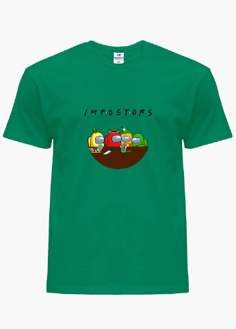 Зелена демісезонна футболка дитяча амонг ас (among us) (9224-2415) MobiPrint