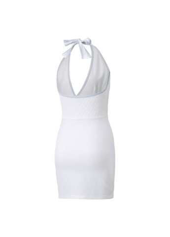 Белое спортивное платье classics halterneck dress Puma однотонное