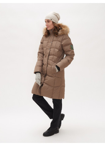 Бежеве зимнє Пальто-пуховик YESSICA Huppa