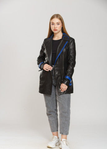 Черная демисезонная куртка черный + синий Sacha Pacha