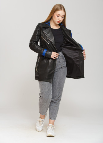 Черная демисезонная куртка черный + синий Sacha Pacha