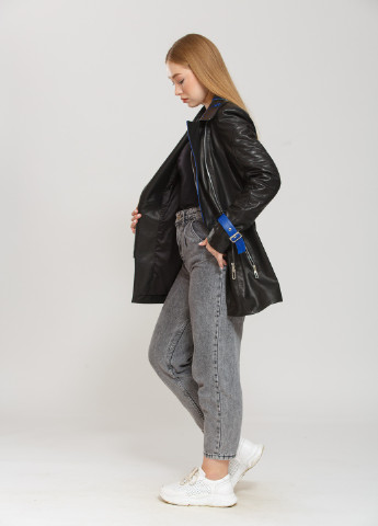 Черная демисезонная куртка черный + синий Sacha Pacha