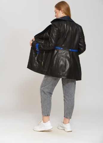 Черная демисезонная куртка черный + синий Sacha Pacha