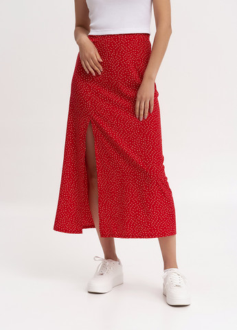 Красная кэжуал с рисунком юбка KASTA design а-силуэта (трапеция)