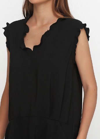 Черное кэжуал платье а-силуэт Pieszak однотонное