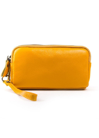 Косметичка-гаманець шкіряна (6002-9), жовтий No Brand (253640037)