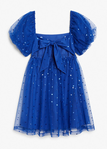 Синее коктейльное платье а-силуэт Monki однотонное