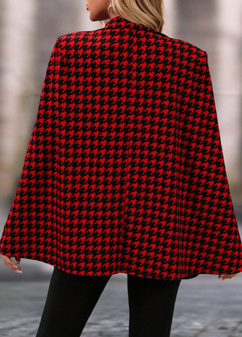 Цветной женский жакет SHEIN с узором пье-де-пуль «гусиная лапка» - демисезонный