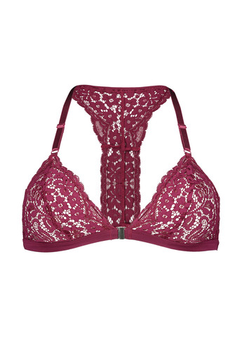 Бордовый бралетт бюстгальтер Hunkemoller без косточек полиамид, кружево