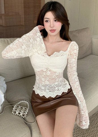 Айвори блуза SHEIN