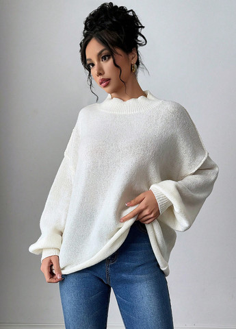 Белый демисезонный свитер SHEIN
