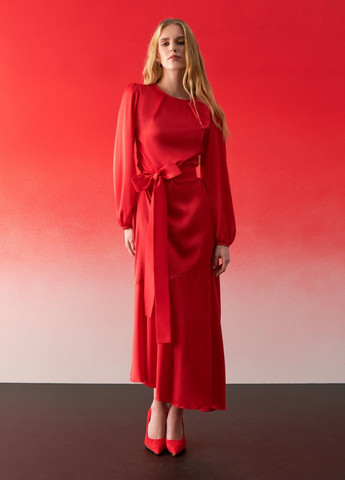 Красное кэжуал, вечернее платье Gepur однотонное
