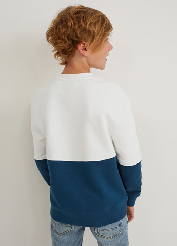 C&A свитшот надпись комбинированный кэжуал хлопок, трикотаж