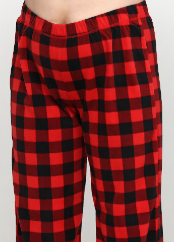 Красные домашние зимние прямые брюки Simply Basic