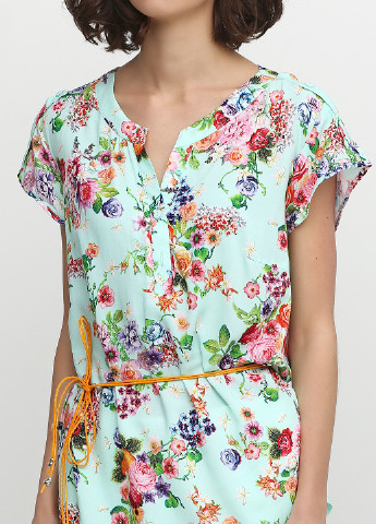 Светло-бирюзовая летняя блуза Ravol