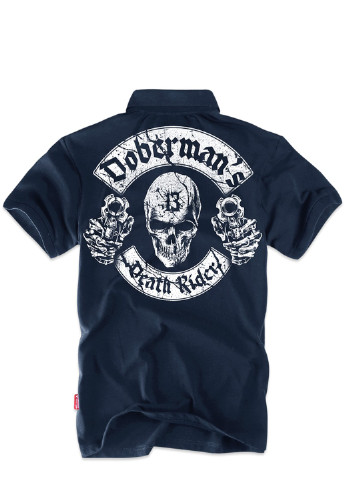 Синяя футболка-футболка поло dobermans death rider colt tsp141nv для мужчин Dobermans Aggressive