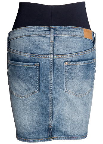 Спідниця для вагітних H&M однотонна синя джинсова