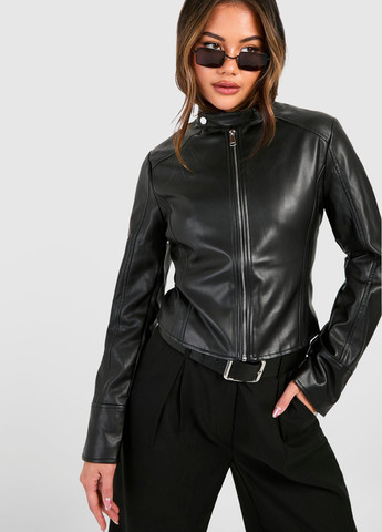 Черная демисезонная куртка Boohoo