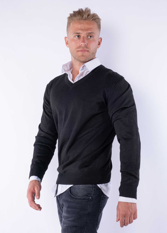 Чорний демісезонний пуловер пуловер Time of Style