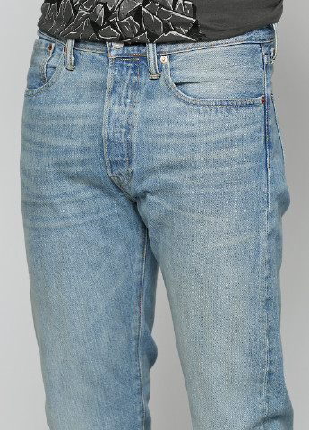 Светло-голубые демисезонные прямые джинсы Levi's