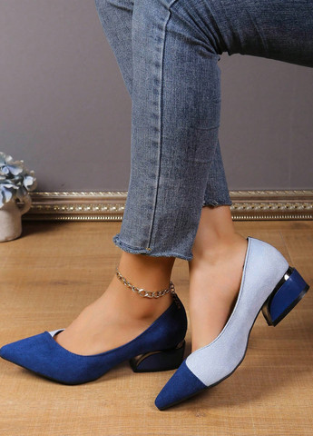 SHEIN Туфли лодочки комбинированный з текстиль, китай — лето (322849308)