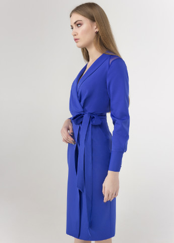 Синее кэжуал платье Viravi Wear однотонное