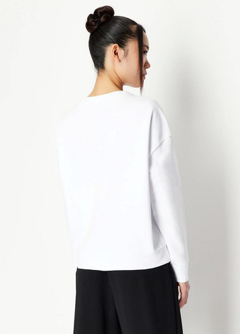 Білий світшот Armani Exchange логотип без декору (365688557)