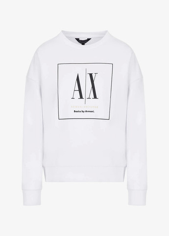 Білий світшот Armani Exchange логотип без декору (365688557)