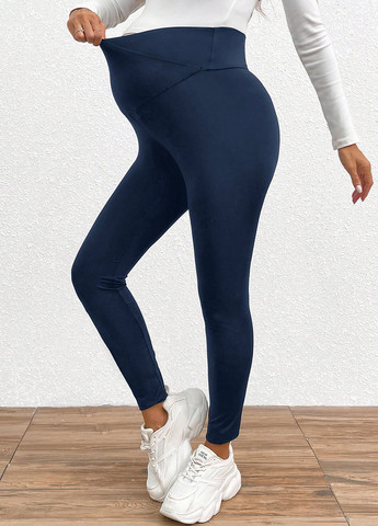 Темно-синие демисезонные леггинсы SHEIN