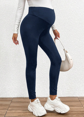 Темно-синие демисезонные леггинсы SHEIN