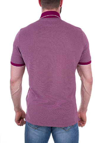 Розовая футболка-поло для мужчин Bugatti однотонная