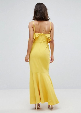 Жовтий вечірня плаття, сукня годе John Zack однотонна