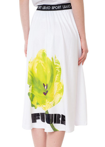 Белая цветочной расцветки юбка Liu Jo