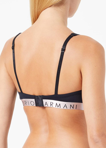Чёрный бюстгальтер Emporio Armani без косточек полиамид, микрофибра