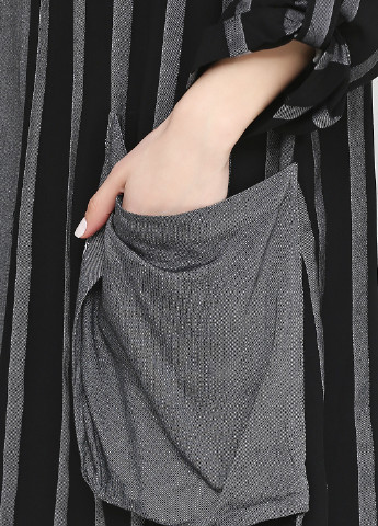 Чорна кежуал сукня Bize fashion в смужку