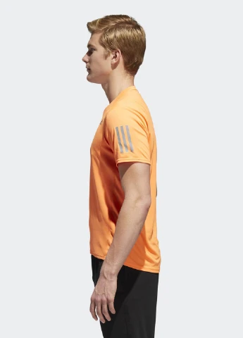 Помаранчева футболка з коротким рукавом adidas