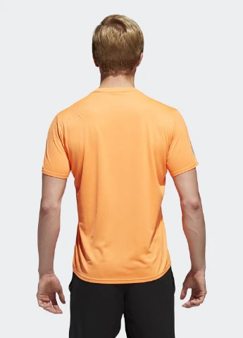 Помаранчева футболка з коротким рукавом adidas