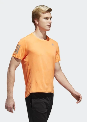 Помаранчева футболка з коротким рукавом adidas