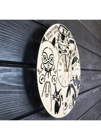 Годинник настінний з натурального дерева "Studio Ghibli" 7Arts (253566885)