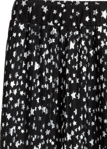Черная кэжуал с звездным узором юбка H&M