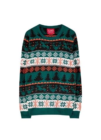 Темно-зелений демісезонний джемпер джемпер Pull & Bear