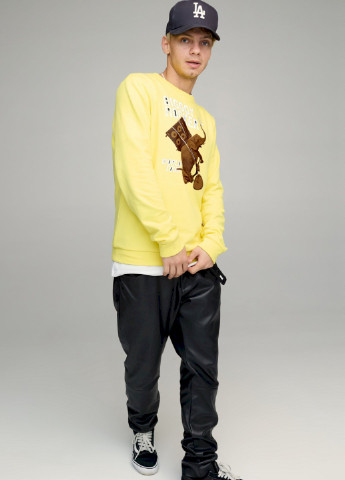 Жовтий свитшот мужской basic /no flis/ YAPPI малюнок (254557480)