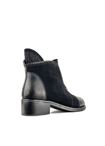 Зимние женские зимние красивые ботинки замшевые черные Brocoli из натуральной замши