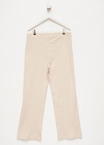 Светло-бежевые кэжуал демисезонные прямые брюки Monki