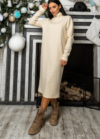 Молочна кежуал сукня Ри Мари однотонна