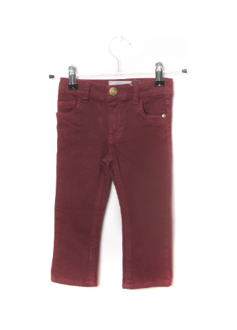 Бордовые джинсовые демисезонные зауженные брюки Impidimpi