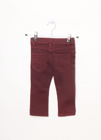 Бордовые джинсовые демисезонные зауженные брюки Impidimpi