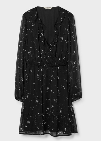 Чорна кежуал сукня C&A зірки