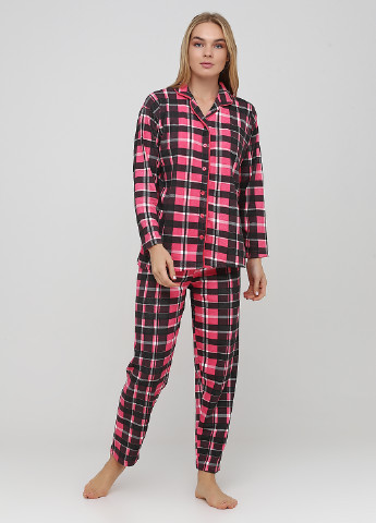 Комбинированная всесезон пижама (рубашка, брюки) реглан + брюки Glisa