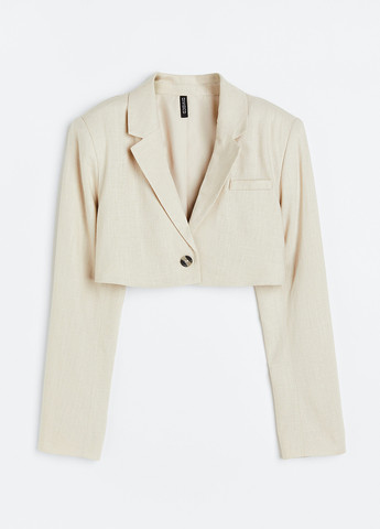 Светло-бежевый женский жакет H&M однотонный - демисезонный